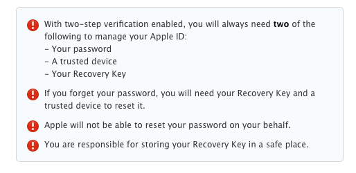 2 steps verification
