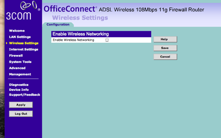 3com check wifi off