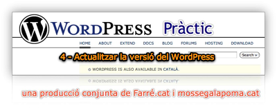 WP Pràctic 4 Actualitzar la versió