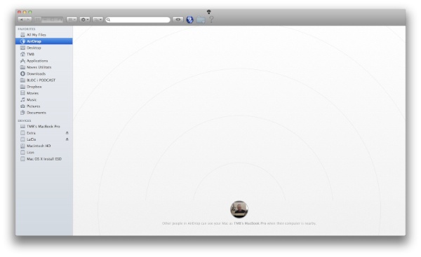 Airdrop - Mac OS X Lion