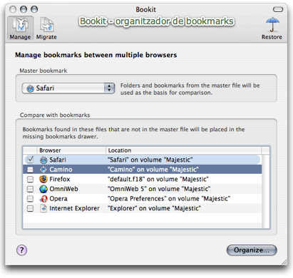 bookit - organitzador de bookmarks