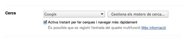 Cerca amb Google Chrome