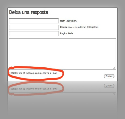 plugin subscripció comentaris per e-mail