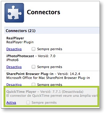 connector quicktime chrome