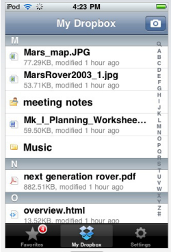 dropbox per iphone