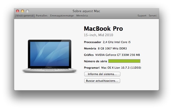 sobre aquest mac, en català