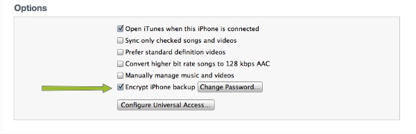 Encriptar la còpia de seguretat de l'iPhone