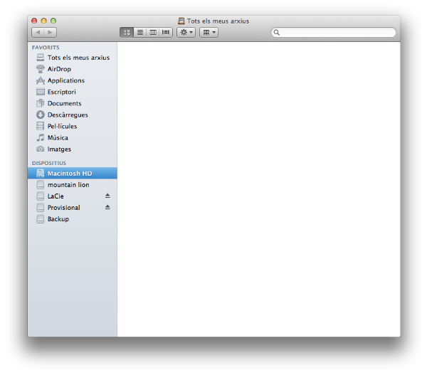 Finder al Mountain Lion