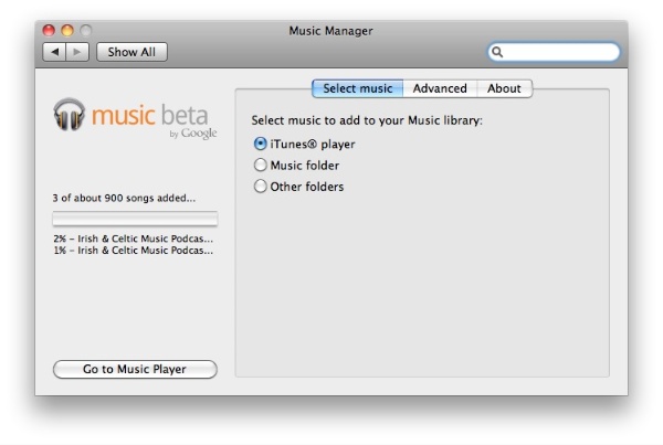 Google Music Beta - Music Manager
