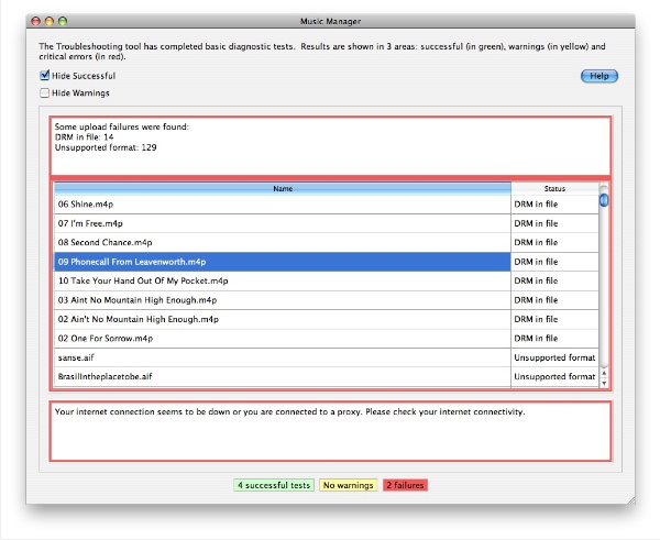 Google Music Beta - Music Manager Log
