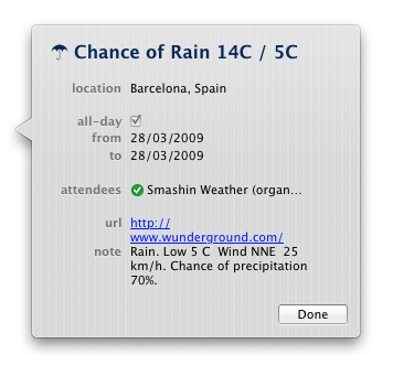 iCal Weather