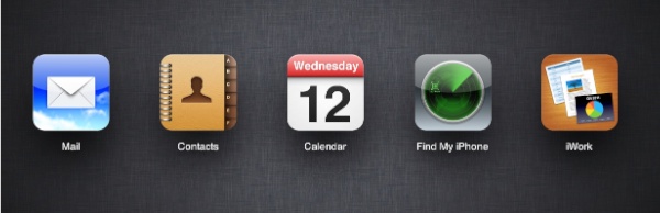 iCloud main screen
