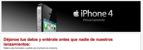 iPhone 4 formulari Vodafone