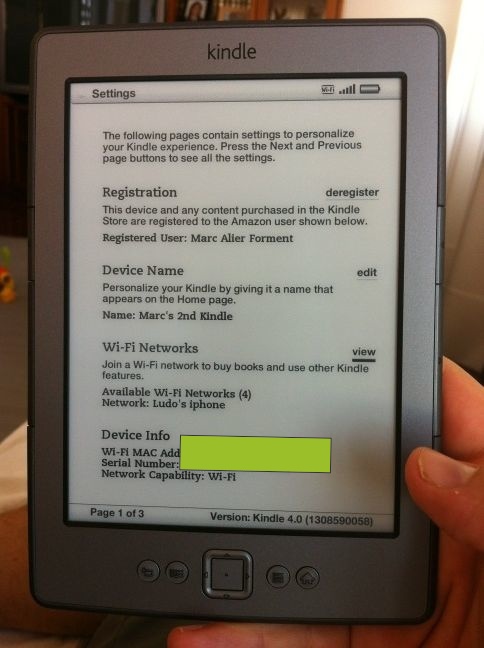Kindle 4 d'en Ludo