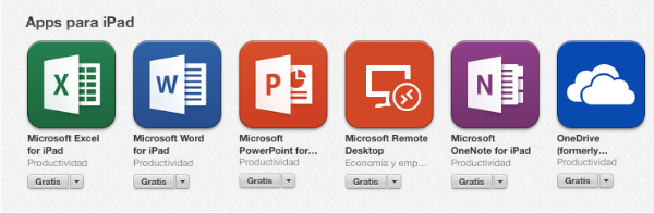 Aplicacions de Microsoft per iPad
