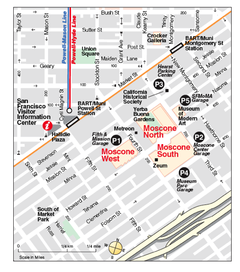 mapa del moscone center sfo