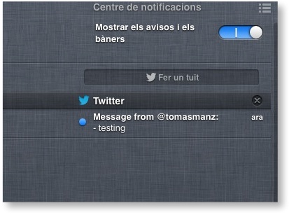 no emprenyin a notificacions de mountain lion