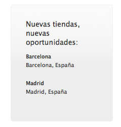 Noves Apple Stores