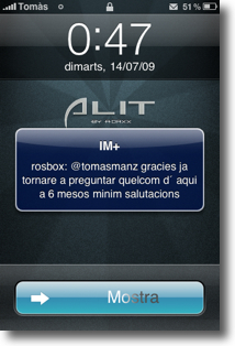 Push a l'iPhone