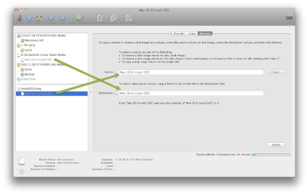 Restaurar imatge disc Mac OS X Lion