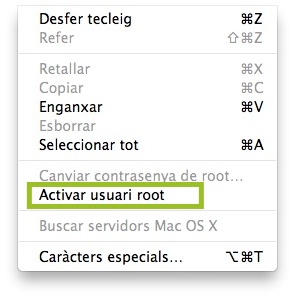 usuari root