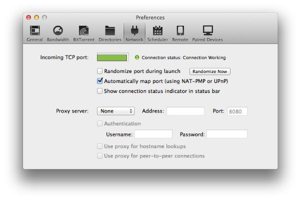 preferències network utorrent