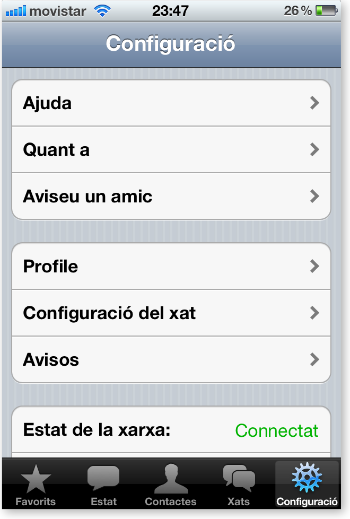 WhatsApp per iOS en català