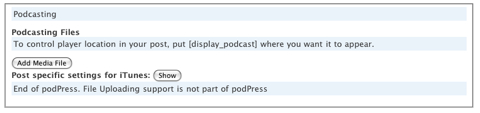 insertar un podcast en una entrada