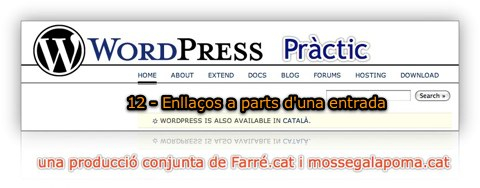 wodpress practic 12 - enllaços a parts d'una entrada