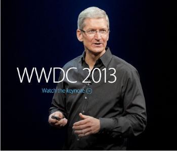 Tim Cook a la Keynote inaugural del WWDC 2013